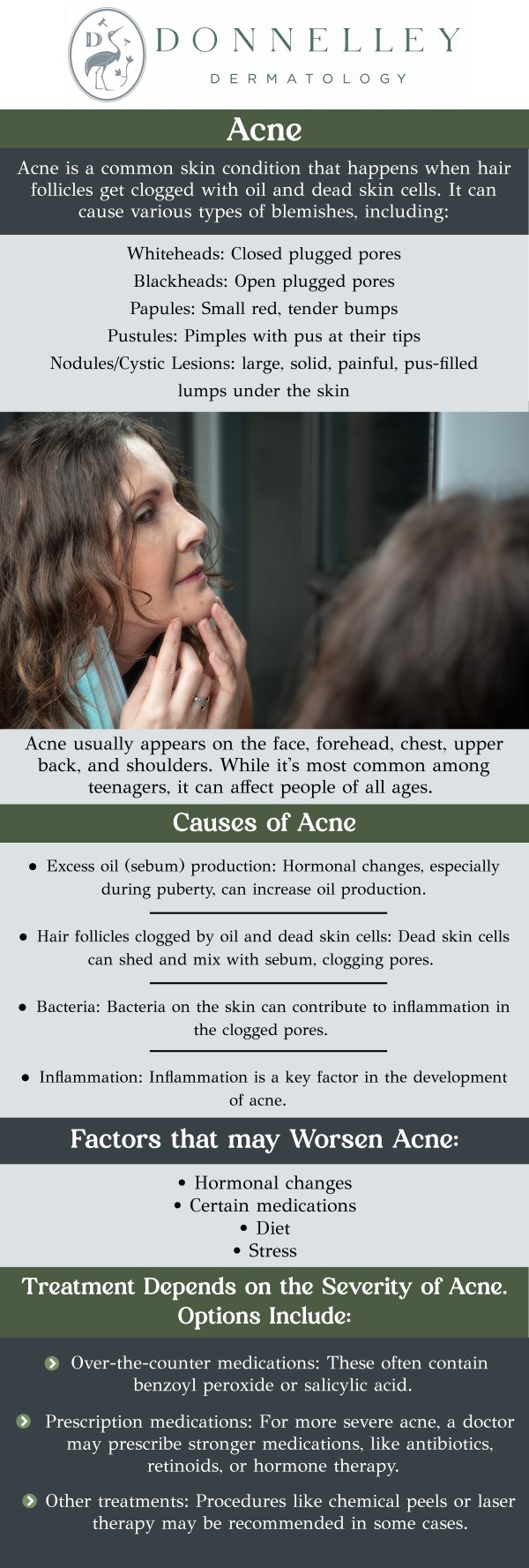 Acne is a common skin condition that occurs when hair follicles become clogged with oil and dead skin cells, often leading to whiteheads, blackheads, or inflamed pimples. Left untreated, severe cases can result in permanent scarring and hyperpigmentation, making professional intervention essential for long-term skin health. At Donnelley Dermatology, PLLC in New York, NY, you can receive treatment from Dr. Naomi Donnelley, MD, FAAD, a Yale-educated, board-certified dermatologist and one of America’s top-voted doctors. For more information, contact us or schedule an appointment online. We are conveniently located at 1075 Park Ave , #1C, New York, NY, 10128. Acne is a common skin condition that occurs when hair follicles become clogged with oil and dead skin cells, often leading to whiteheads, blackheads, or inflamed pimples. Left untreated, severe cases can result in permanent scarring and hyperpigmentation, making professional intervention essential for long-term skin health. At Donnelley Dermatology, PLLC in New York, NY, you can receive treatment from Dr. Naomi Donnelley, MD, FAAD, a Yale-educated, board-certified dermatologist and one of America’s top-voted doctors. For more information, contact us or schedule an appointment online. We are conveniently located at 1075 Park Ave , #1C, New York, NY, 10128.