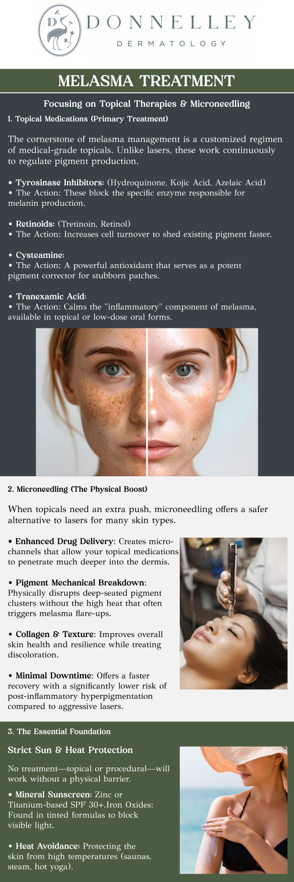 Melasma is a common skin condition characterized by dark, irregular patches on the face, often triggered by sun exposure, hormonal changes, or genetics. It typically affects areas like the cheeks, forehead, and upper lip, making the skin appear uneven. At Donnelley Dermatology in New York, NY, Dr. Naomi S. Donnelley, MD, FAAD, a board-certified dermatologist, offers personalized treatment options to effectively lighten these dark spots. With the right approach, melasma can be managed, restoring a more even and radiant complexion. For more information, contact us or schedule an appointment online. We are conveniently located at 1075 Park Ave , #1C, New York, NY, 10128.
